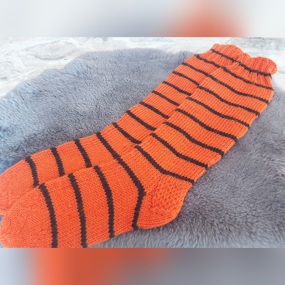Homemade wool socks